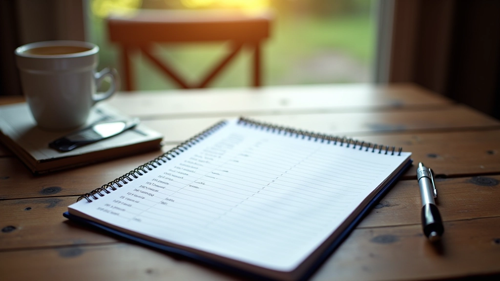 Notebook with cycling log showing distance and dates tracked over several weeks